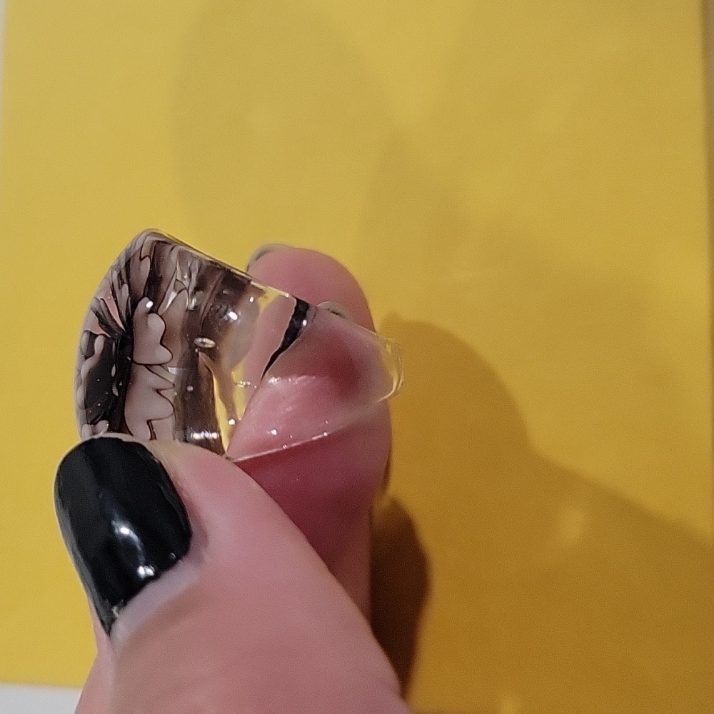 Clear Acrylic Flower Statement Ring - image 6